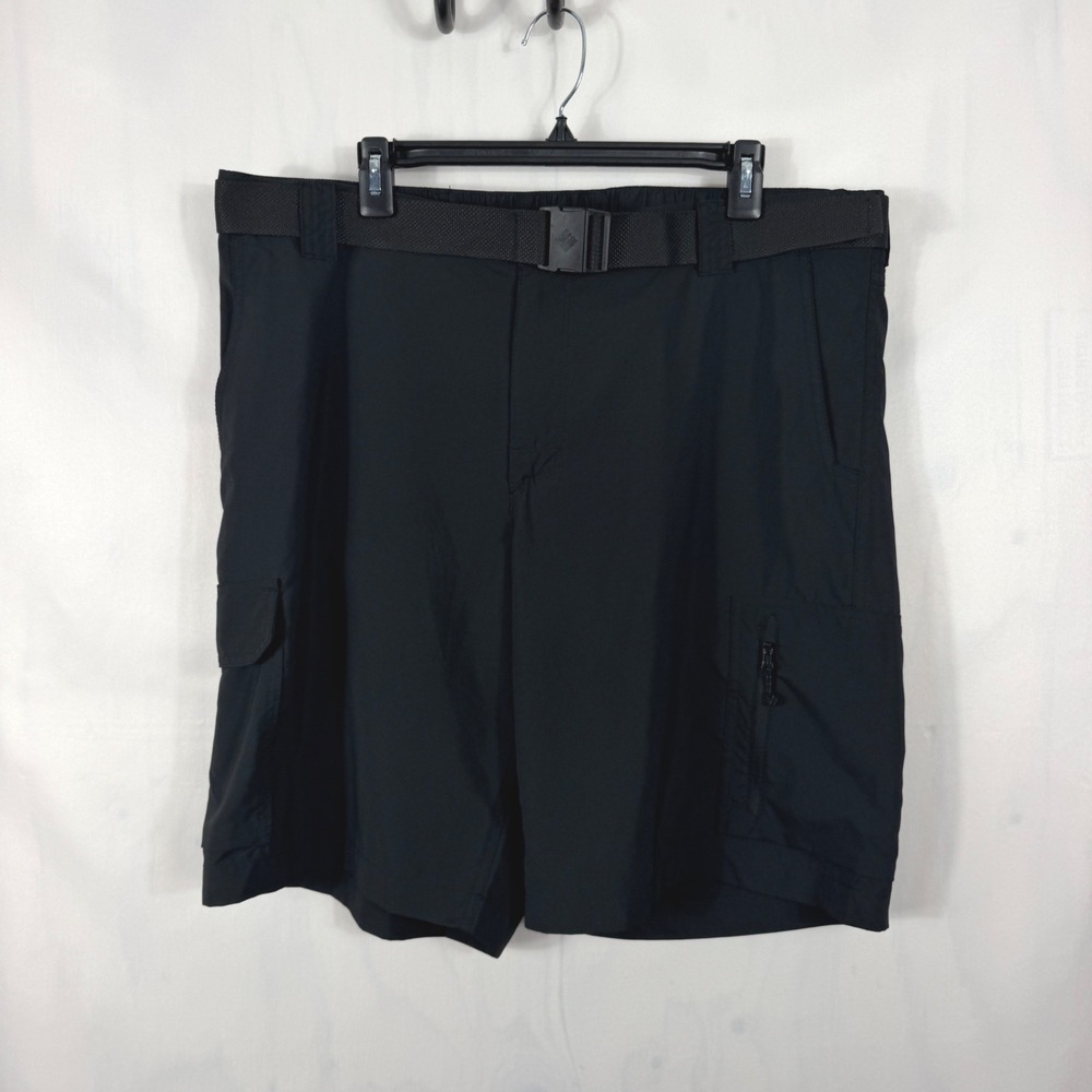Columbia Silver Ridge Cargo Shorts Mens 40 (Fits 39) Black UPF 40‎ Hiking Belt